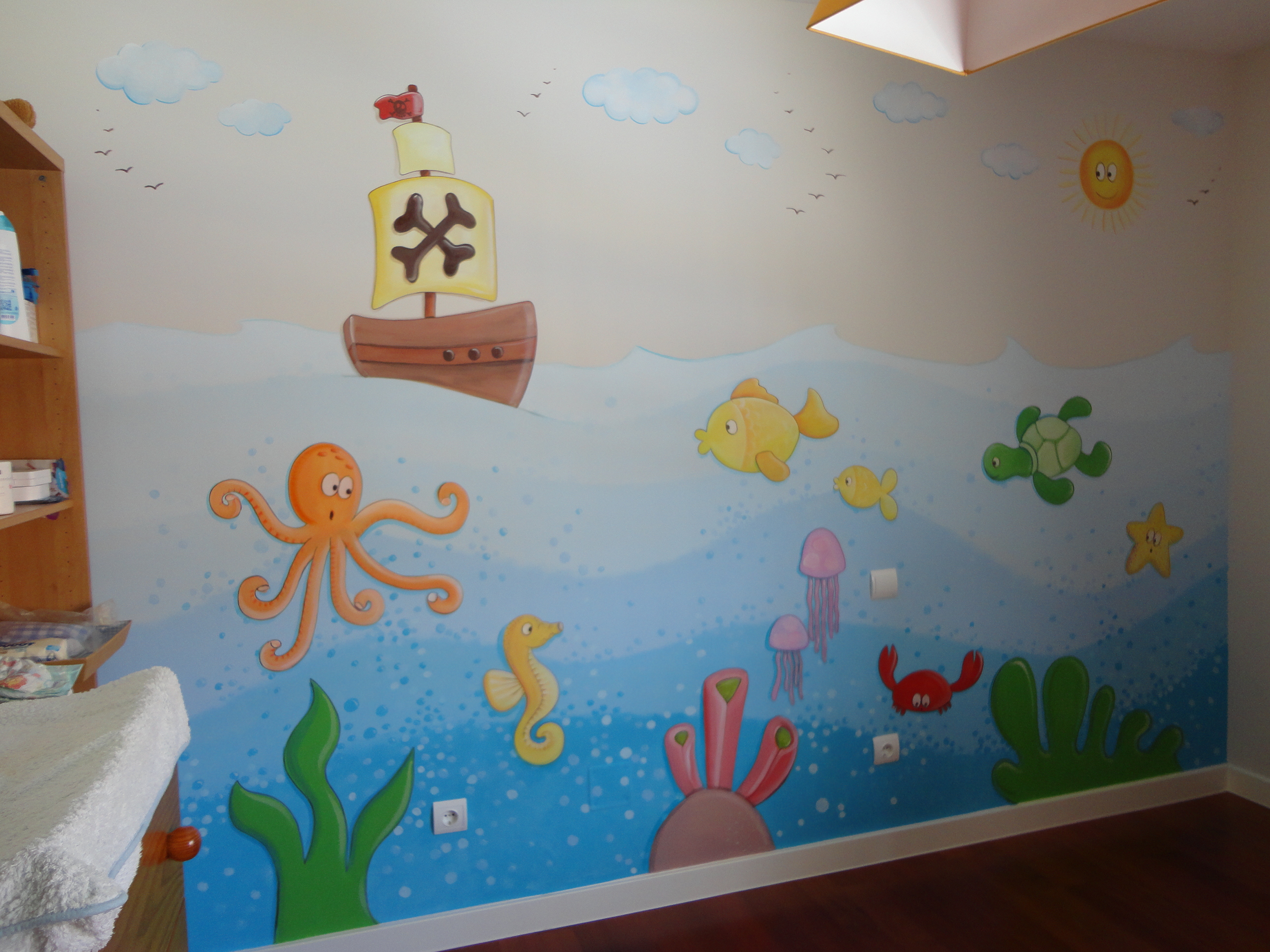 murales en opticas infantiles, clinicas dentales, centros comerciales, rehabilitacion infantil decoracion